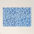 ultra bold leopard blue pastel Welcome Mat Gallery Image 1