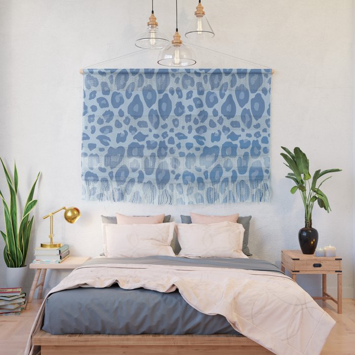 ultra bold leopard blue pastel Wall Hanging Gallery Image 2