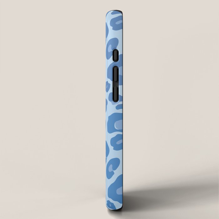 ultra bold leopard blue pastel iPhone Case Gallery Image 2