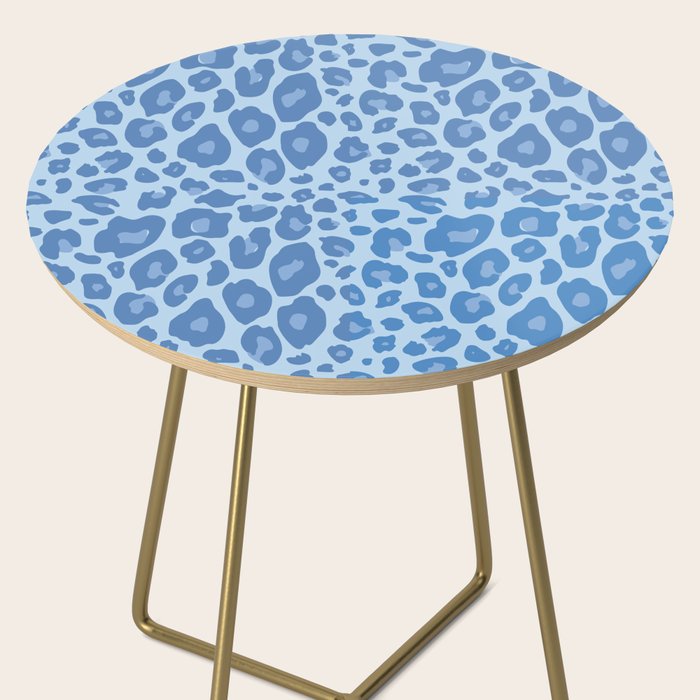 ultra bold leopard blue pastel Side Table Gallery Image 2