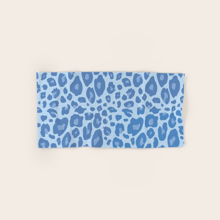 ultra bold leopard blue pastel Bath Towel Gallery Image 1