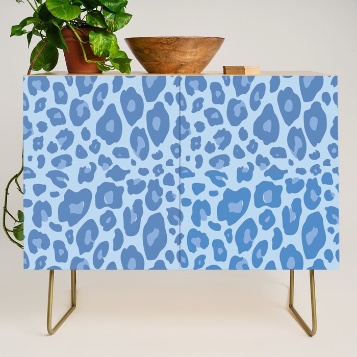 ultra bold leopard blue pastel Credenza Gallery Image 1