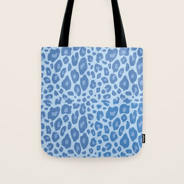 ultra bold leopard blue pastel Tote Bag Gallery Image 1