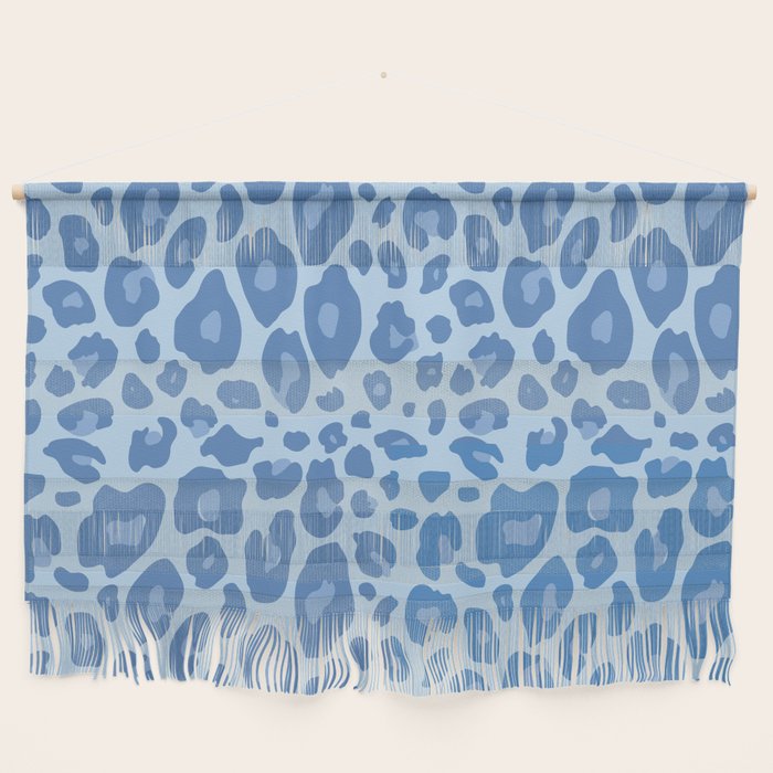 ultra bold leopard blue pastel Wall Hanging Gallery Image 2