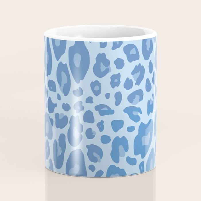 ultra bold leopard blue pastel Coffee Mug Gallery Image 4