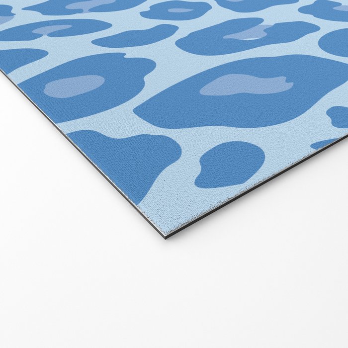 ultra bold leopard blue pastel Welcome Mat Gallery Image 2