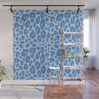ultra bold leopard blue pastel Wall Mural Gallery Image 1