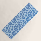 ultra bold leopard blue pastel Yoga Mat Gallery Image 1