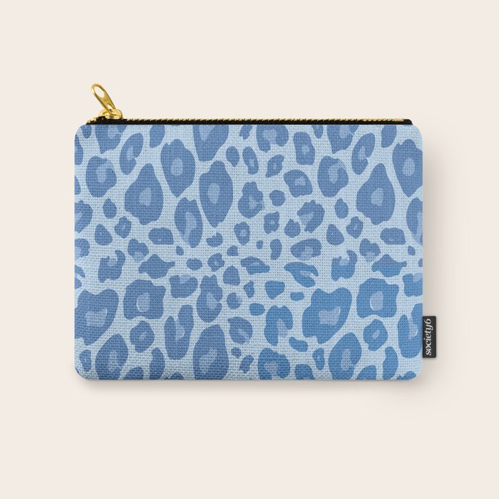 ultra bold leopard blue pastel Carry All Pouch Gallery Image 1