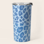 ultra bold leopard blue pastel Travel Mug Gallery Image 2