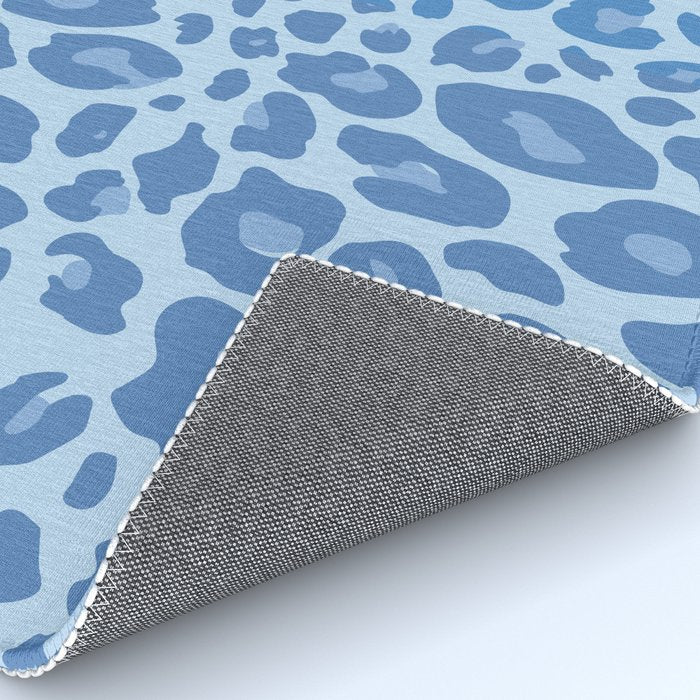 ultra bold leopard blue pastel Rug Gallery Image 4