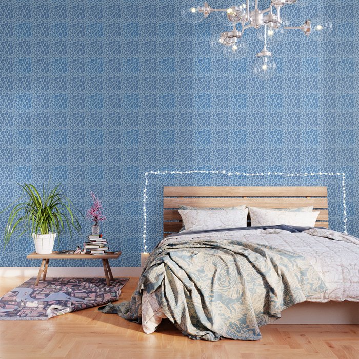 ultra bold leopard blue pastel Wallpaper Gallery Image 3