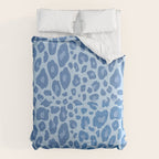 ultra bold leopard blue pastel Comforter Gallery Image 6