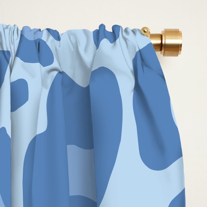 ultra bold leopard blue pastel Window Curtain Gallery Image 2