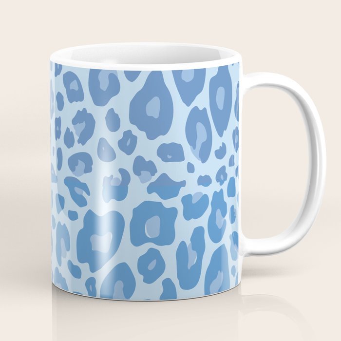 ultra bold leopard blue pastel Coffee Mug Gallery Image 1
