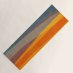 Yellow Orange Blue Beige Brown Modern MCM Art Yoga Mat Gallery Image 1