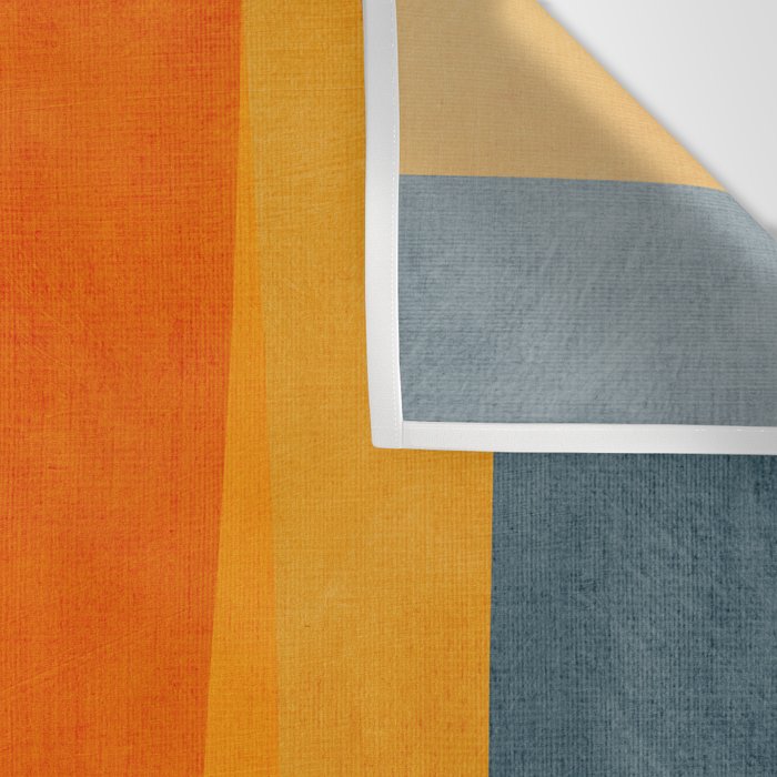 Yellow Orange Blue Beige Brown Modern MCM Art Wall Tapestry Gallery Image 3