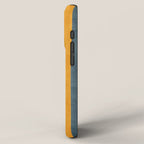 Yellow Orange Blue Beige Brown Modern MCM Art iPhone Case Gallery Image 2
