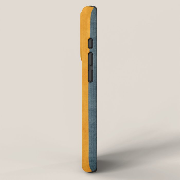 Yellow Orange Blue Beige Brown Modern MCM Art iPhone Case Gallery Image 2