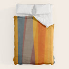 Yellow Orange Blue Beige Brown Modern MCM Art Duvet Cover Gallery Image 6