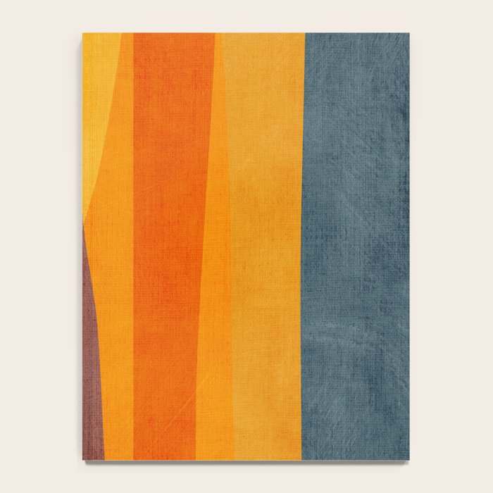 Yellow Orange Blue Beige Brown Modern MCM Art Notebook Gallery Image 4