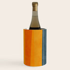 Yellow Orange Blue Beige Brown Modern MCM Art Wine Chiller Gallery Image 3