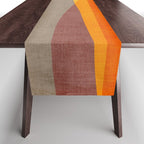Yellow Orange Blue Beige Brown Modern MCM Art Table Runner Gallery Image 1
