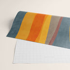 Yellow Orange Blue Beige Brown Modern MCM Art Wrapping Paper Gallery Image 2