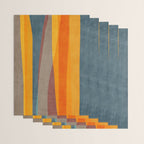 Yellow Orange Blue Beige Brown Modern MCM Art Wrapping Paper Gallery Image 3