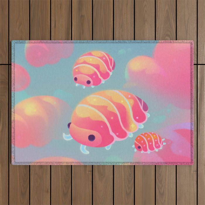 Cloud isopod - sunset Outdoor Rug Gallery Image 1