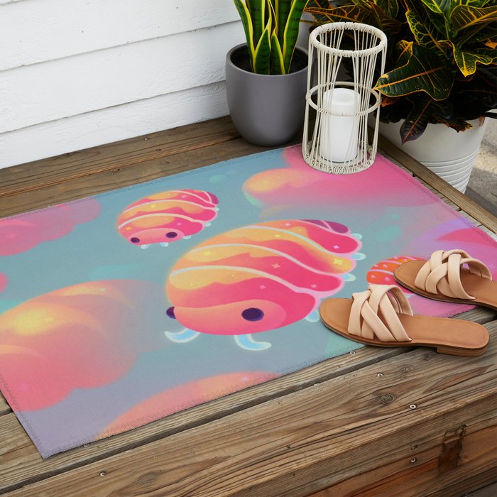 Cloud isopod - sunset Outdoor Rug Gallery Image 2