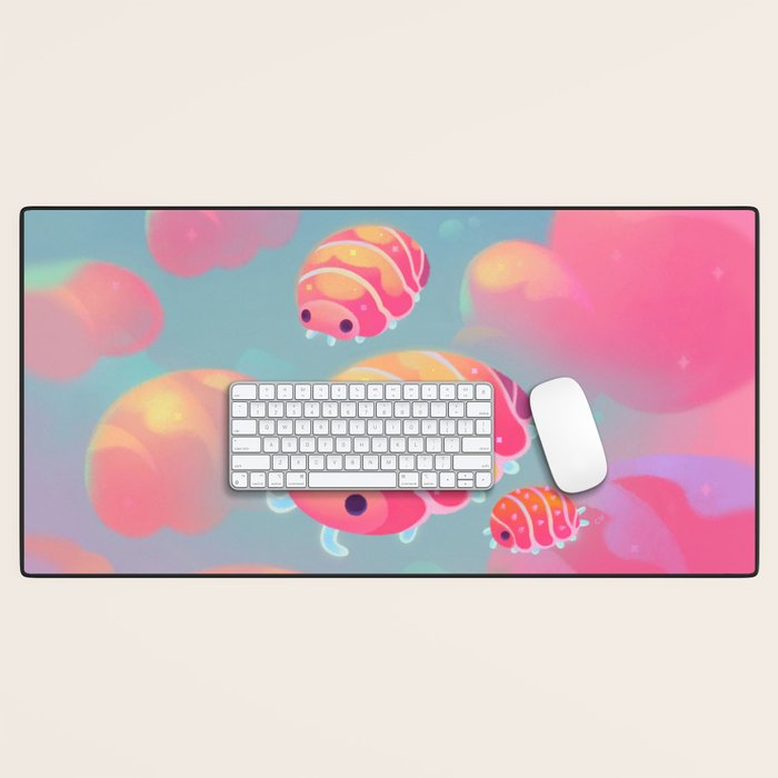 Cloud isopod - sunset Desk Mat Gallery Image 1