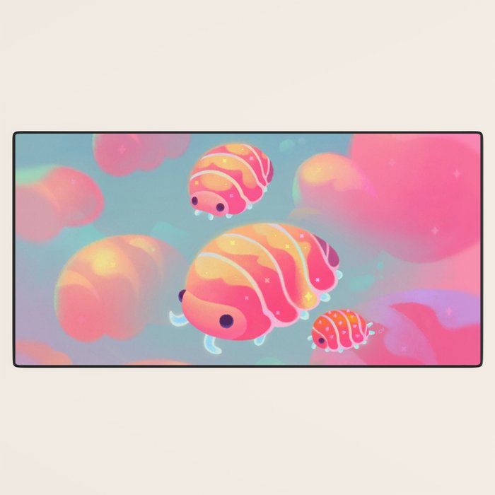 Cloud isopod - sunset Desk Mat Gallery Image 3