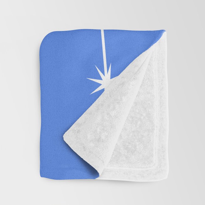 Aries Zodiac Star Constellation Line Art Bright Blue Throw Blanket Gallery Image 3