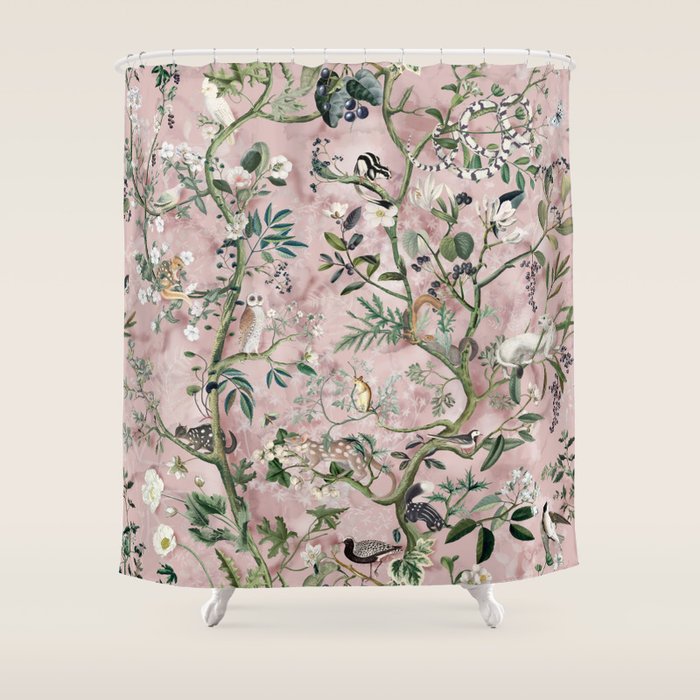 Wild Future pink Shower Curtain Gallery Image 1