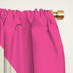 Retro Modern Liquid Swirl in Raspberry Pink and Lime Green Window Curtain Gallery Image 2