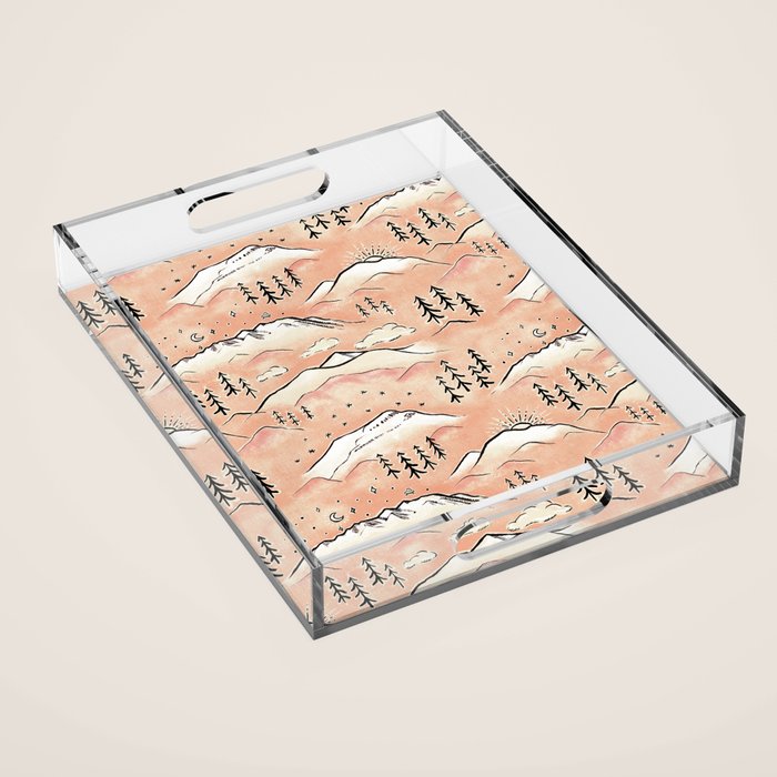 Monte Vista - peach Acrylic Tray Gallery Image 1