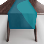 Moderna Bold Wave - Minimalism in Blue, Teal, and Orange Table Runner Gallery Image 1