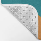 Moderna Bold Wave - Minimalism in Blue, Teal, and Orange Bath Mat Gallery Image 2