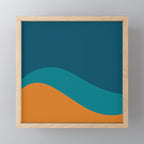 Moderna Bold Wave - Minimalism in Blue, Teal, and Orange Mini Art Print Gallery Image 1