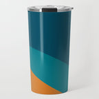 Moderna Bold Wave - Minimalism in Blue, Teal, and Orange Travel Mug Gallery Image 1
