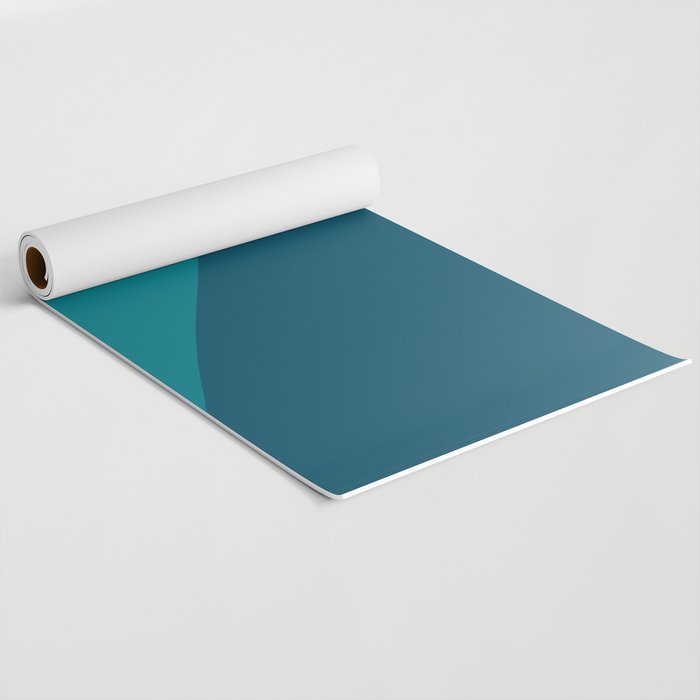 Moderna Bold Wave - Minimalism in Blue, Teal, and Orange Yoga Mat Gallery Image 2