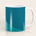 Moderna Bold Wave - Minimalism in Blue, Teal, and Orange Coffee Mug Gallery Image 1