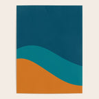 Moderna Bold Wave - Minimalism in Blue, Teal, and Orange Poster Gallery Image 4