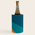 Moderna Bold Wave - Minimalism in Blue, Teal, and Orange Wine Chiller Gallery Image 1