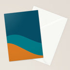 Moderna Bold Wave - Minimalism in Blue, Teal, and Orange Stationery Card Gallery Image 2