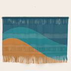 Moderna Bold Wave - Minimalism in Blue, Teal, and Orange Wall Hanging Gallery Image 1
