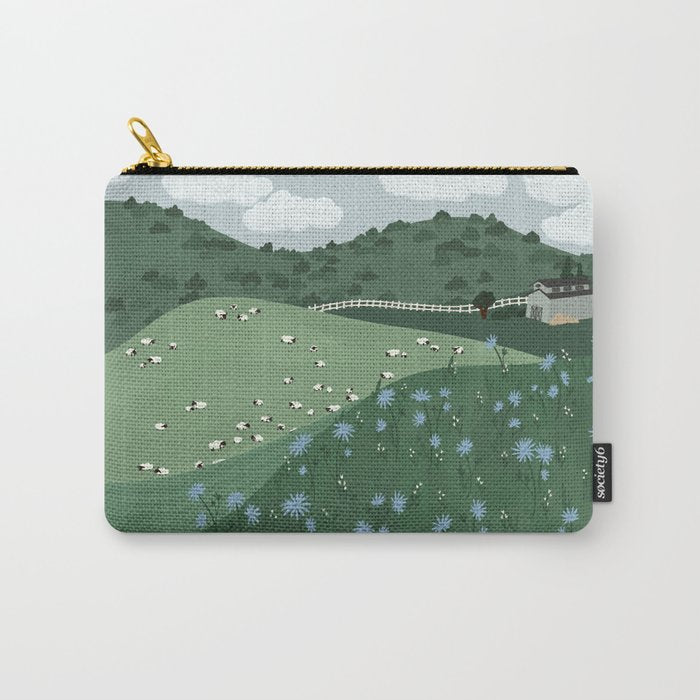 Countryside with Sheep Carry All Pouch Gallery Image 1