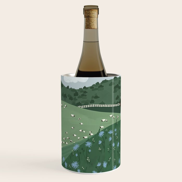 Countryside with Sheep Wine Chiller Gallery Image 1