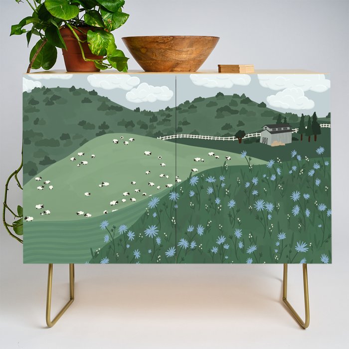 Countryside with Sheep Credenza Gallery Image 1